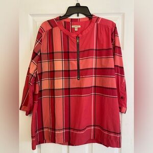 BURBERRY BRIT PLAID BLOUSE